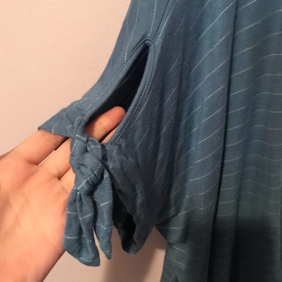 Blue Striped Short Sleeve Shirt - Picture 3 of 4